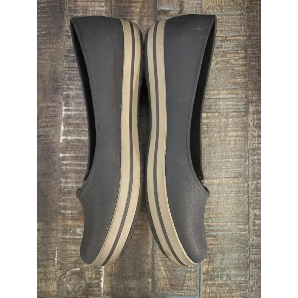 Ladies Crocs Flat Ballerina Crocband Slip-On Casual Flats Brown Size 6 - Picture 6 of 10